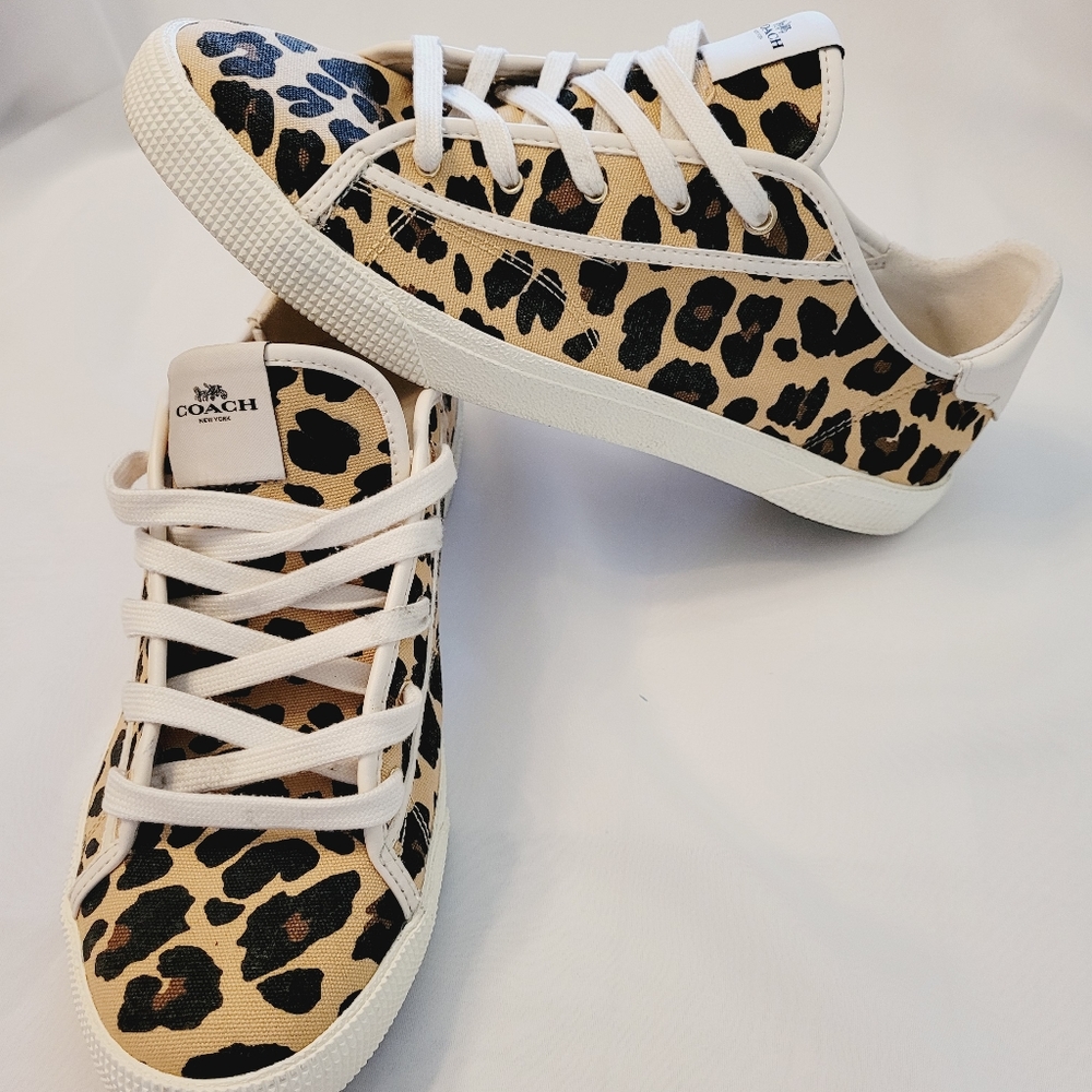 Women's Coach Leopard Print Sneakers Size 11/12